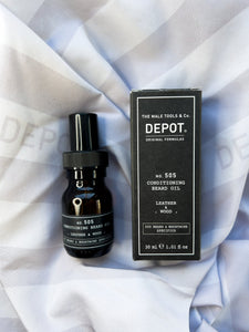 Depot No 505 Conditioning Beard Oil Leather Wood